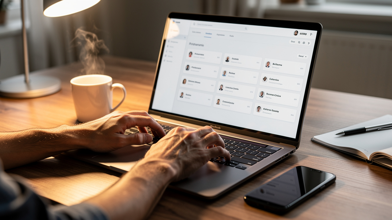 Database clienti centralizzato accessibile da laptop aziendale