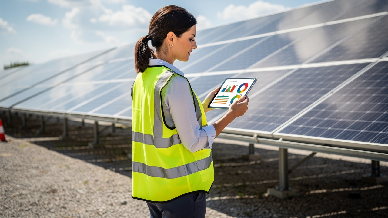 Professionista fotovoltaico gestisce opportunit&agrave; clienti tramite CRM mobile